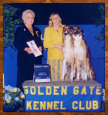 Lucy wins Group I at the Golden Gate Kennel Club - AKC dog show photo - Borzoi