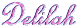 Delilah - 3d custom graphic word art transparent gif by Lynda Farley AAA World Wide Web Design
