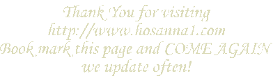 Thank You for Visiting www.hosanna1.com - bookmark our site and Please Come Again Often - word art graphic - 3 Afghans World Wide web design